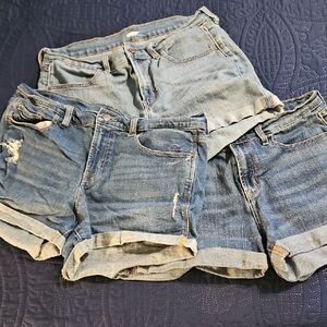 Old Navy Blue Jean Shorts Trio